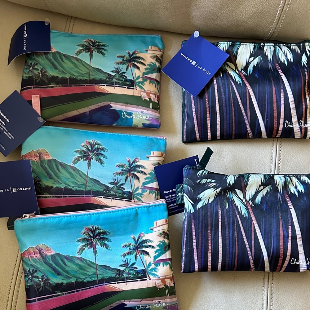 Tropical Pouches Set, 5 pouches with goodies